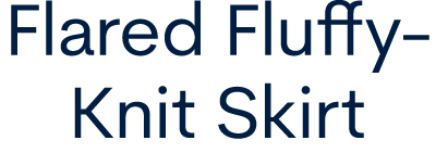 Flared Fluffy Knit Skirt