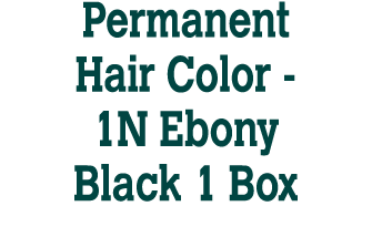 Permanent Hair Color 1N Ebony Black 1 Box 